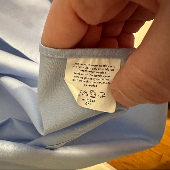 Joseph Abboud Men's Button Down Dress Shirt, Size 16 1/2, Light Blue - Picture 7 of 11